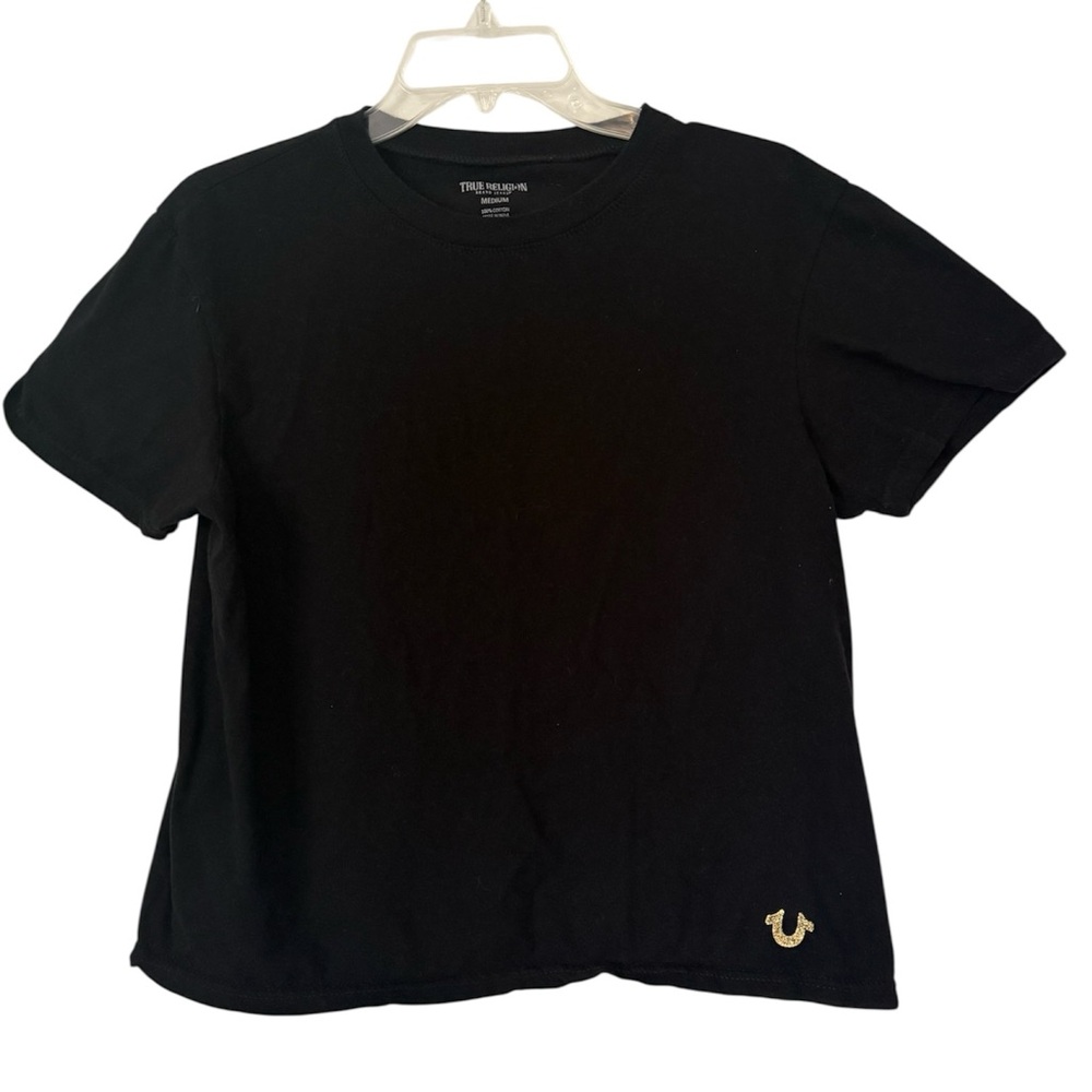 True Religion women’s t-shirt Medium Black short sleeve